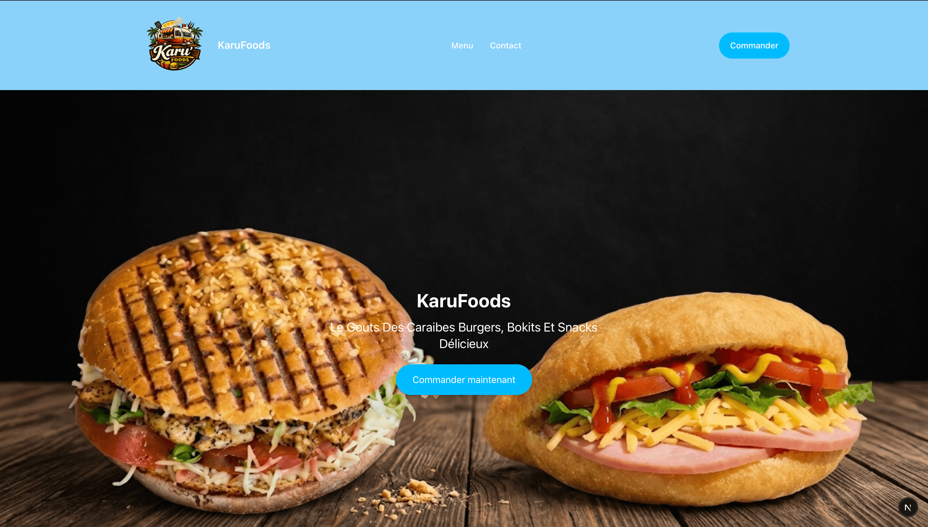 Aperçu du site KaruFoods